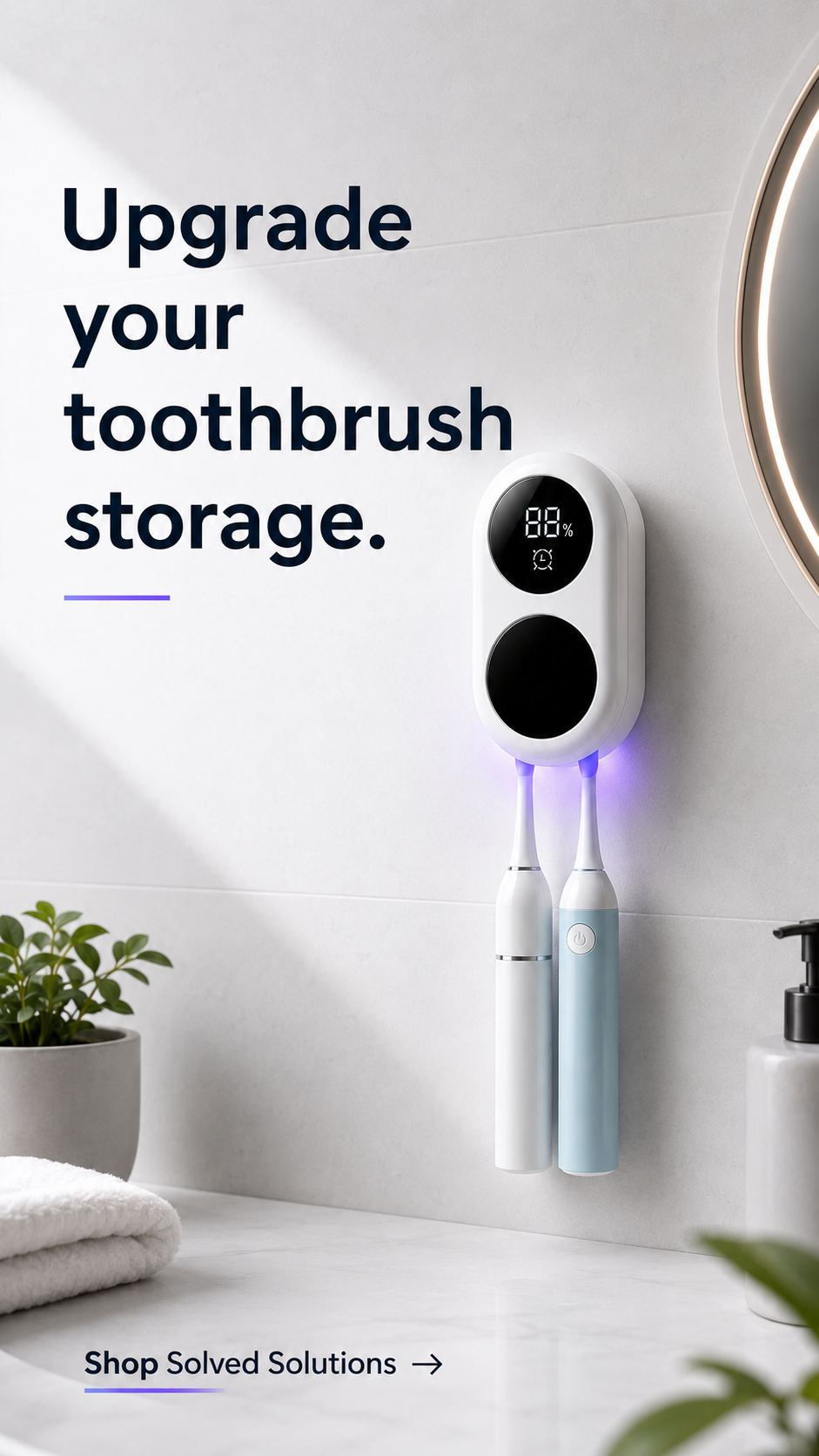 Touchless UV Toothbrush Sanitizer